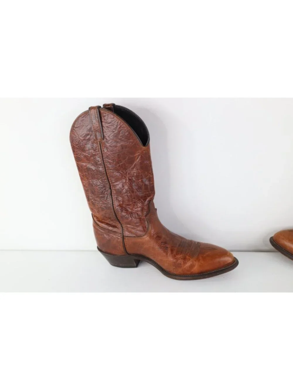 Vtg 80s 90s Rockabilly Mens 9 W Tribal Leather Western Rodeo Cowboy Boots USA